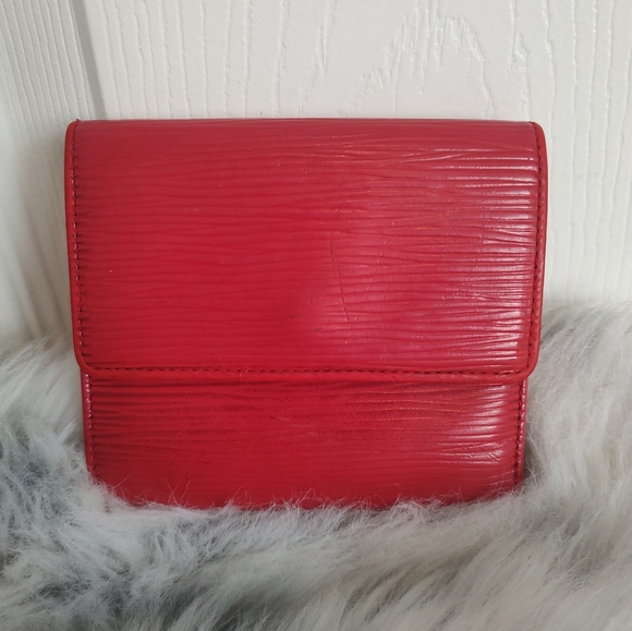 vintage Louis Vuitton epi wallet 90s Elise portefeuille trifold - Picture 8 of 16